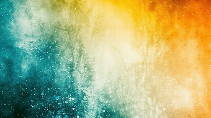 Fototapeta premium Grungy Gradient Background: White, Green, Blue, Orange, Yellow with Grainy Noise and Bright Light