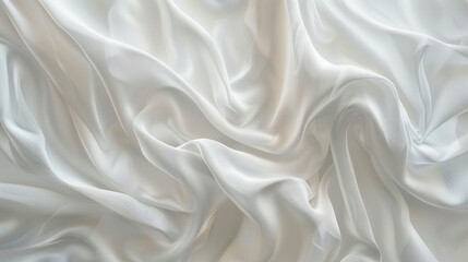 Obraz premium White Cloth Background With Abstract Soft Waves, Creating A Clean And Elegant Surface, High Quality