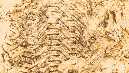 2-95. Tire marks on dirt - illustration. Abstract dirt floor background vector.