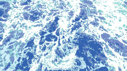 2-27c. view of the foaming waves - Illustration.