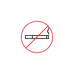logo design flat icon no smoking
