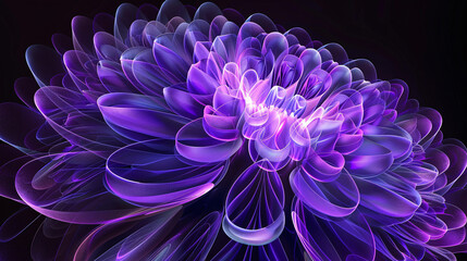 Close-up shot cosmos flower amoled fractal background.