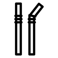 plastic straw icon 