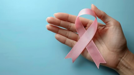 Woman's Hand Holding Symbolic Ribbon
