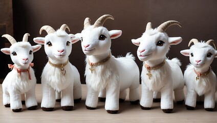 set of goat plush dolls stuffed toy from Generative AI