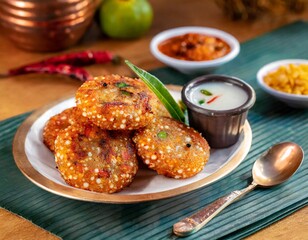Sabudana vada or Sago fried cake