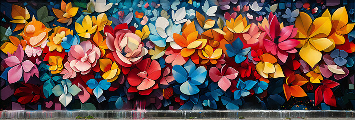 Street Art Mural with Vibrant Colors