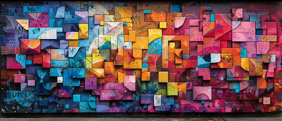 Street Art Mural with Vibrant Colors