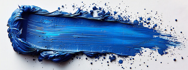 Navy Blue Paint Smear Texture Background