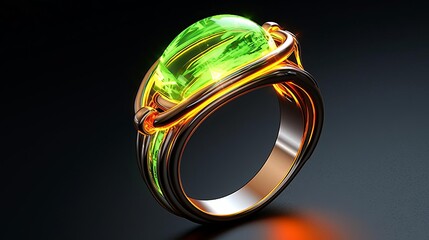 Neon ring with a glowing aura
