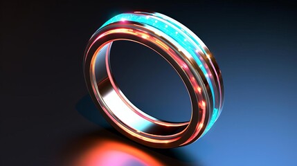 Neon ring with a glowing aura