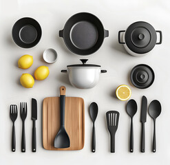 set of kitchen utensils