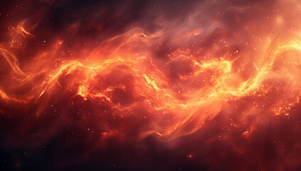 Naklejka premium A close-up image of a moving fire, capturing the dynamic and intense nature of fire. The swirling fire pattern creates an atmosphere full of warmth and energy.