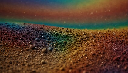 closeup of rainbow colored sand texture background from Generative AI
