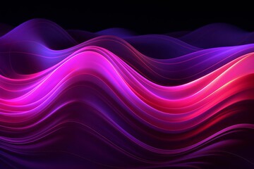 Pink and purple neon waves on a dark backdrop