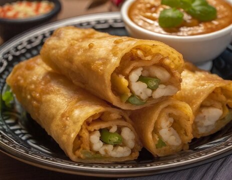 Indian Veg chapati Wrap