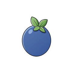 Blueberry cartoon vector Illustration flat style artwork concept
