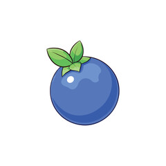 Blueberry cartoon vector Illustration flat style artwork concept
