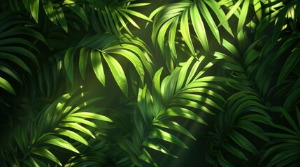 An Abstract Background Featuring Shadows Of Palm Leaves, Creating A Tropical And Mysterious Ambiance, High Quality