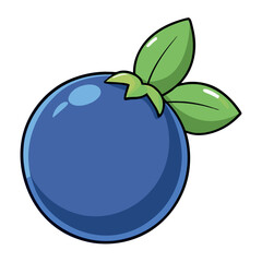 Blueberry cartoon vector Illustration flat style artwork concept

