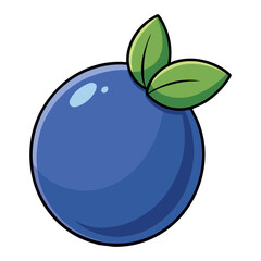 Blueberry cartoon vector Illustration flat style artwork concept
