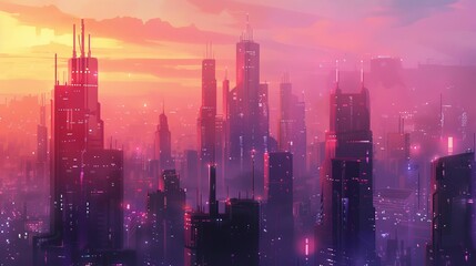 Tech cityscape