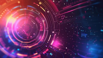 Fototapeta premium Technology background with gradient