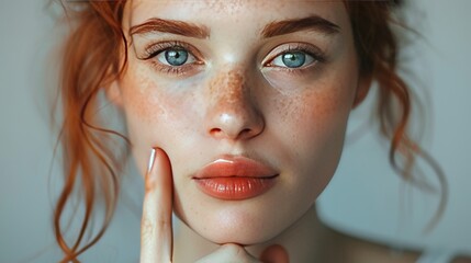 bright picture of young woman with finger on lips