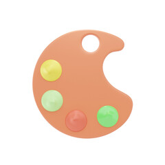 color palette 3d icon and illustration