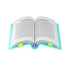 book 3d icon and illustration