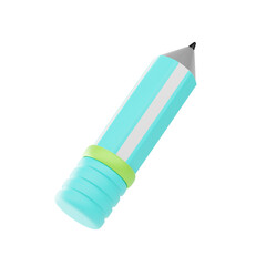 pencil 3d icon and illustration