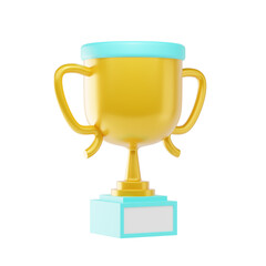 trophy 3d icon and illustration