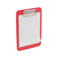 clipboard 3d icon and illustration