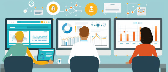 Data analytics tools help doctors analyze trends in patient outcomes and population health.
