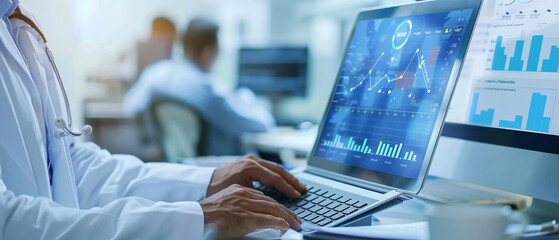 Data analytics tools help doctors analyze trends in patient outcomes and population health.