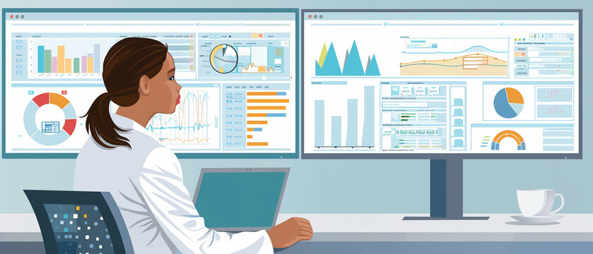 Data analytics tools help doctors analyze trends in patient outcomes and population health.