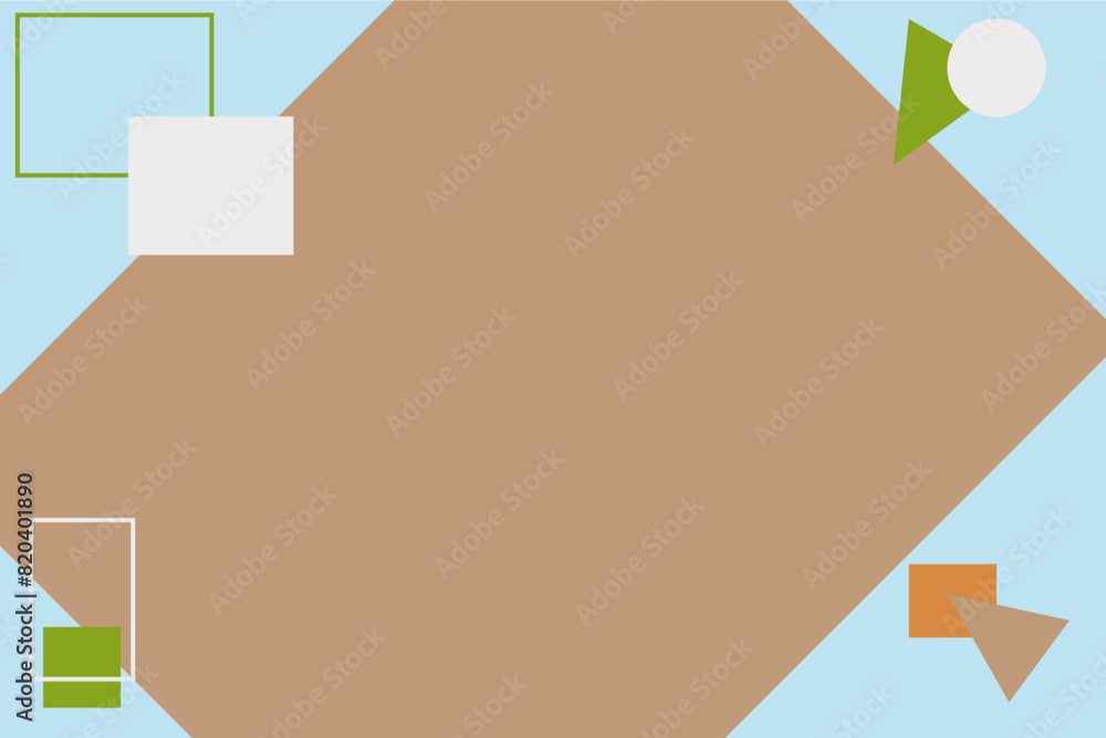 Wall mural abstract background design with different shapes.