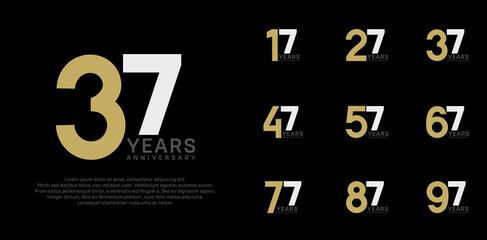 anniversary logo style vector design with brown and white color can be use for celebration day