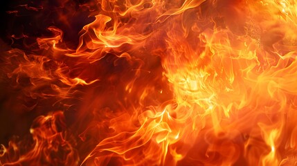 Fototapeta premium Blaze fire flame background and textured