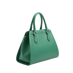 Green bag isolated on white background