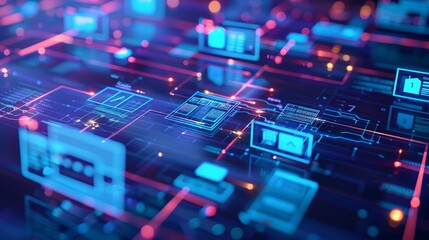 Obraz premium Compliance and Governance, Illustrate a scenario that highlights how advanced document management technologies ensure regulatory compliance and governance standards