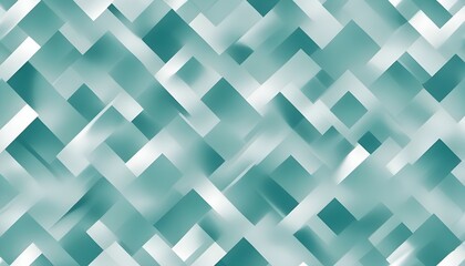 Vector texture of white and light green geometric shape pattern on a teal background