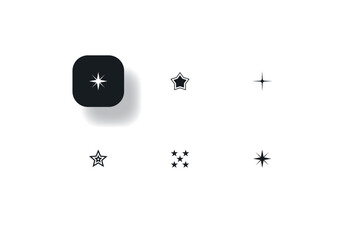 stars icon style including shine vector sparkle vector and star icon