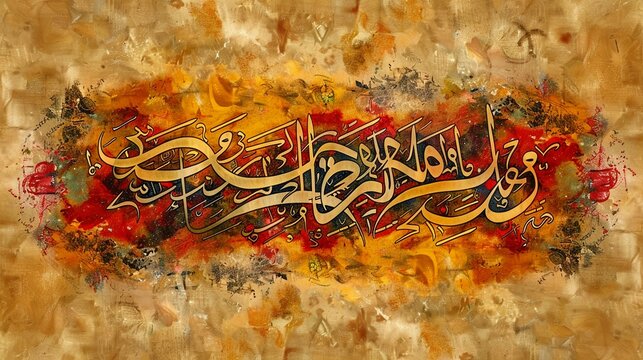 Calligraphic artwork depicting verses from the Quran related to new beginnings.