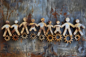 Corporate teamwork and collaboration in a diverse workplace.