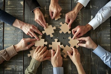 Corporate teamwork and collaboration in a diverse workplace.