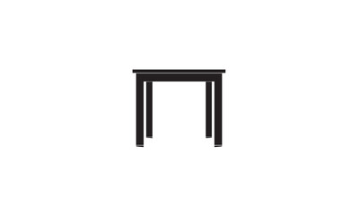 table logo black simple flat icon on white background