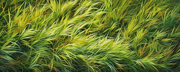 Green wheat field close up.