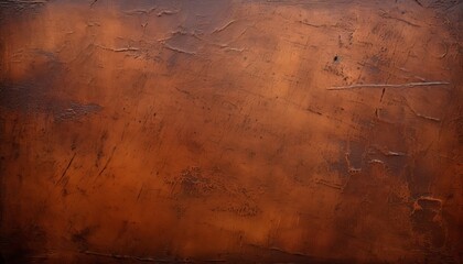 The photo shows a brown leather texture with a dark vignette.
