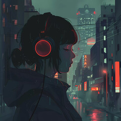 Generative AI Lo-Fi music picture, picture that goes well with lo-fi music